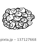 なめこの線画イラスト 137127668