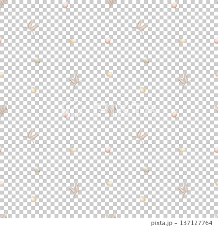 Bunny ears pattern with colorful Easter eggs. Watercolor illustrations of holiday attributes in childish style. Seamless hand-drawn print on isolated background for textiles fabrics clothing packaging Bunny ears pattern with colorful Easter eggs. Watercolor illustrations of holiday attributes in childish style. Seamless hand-drawn print on isolated background for textiles fabrics clothing packaging 137127764