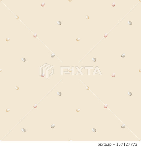 Pattern Easter egg pink, gray, beige. Watercolor illustrations in vintage childish style. Seamless hand-drawn print on pastel beige background for textiles, fabrics, clothing, wallpaper, packaging Pattern Easter egg pink, gray, beige. Watercolor illustrations in vintage childish style. Seamless hand-drawn print on pastel beige background for textiles, fabrics, clothing, wallpaper, packaging 137127772