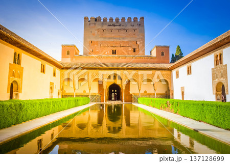 cortyard of Alhambra, Granada, Spain 137128699