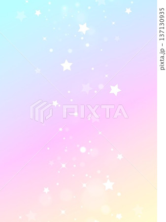 虹色のキラキラ背景と星 虹色のキラキラ背景と星 137130935