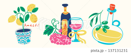 Lemon Branch With Mediterranean Elements 137131231