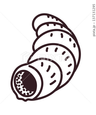 Croissant Pastry Outline Drawing Croissant Pastry Outline Drawing 137131295