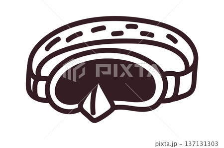 Diving Mask Handdrawn Doodle 137131303