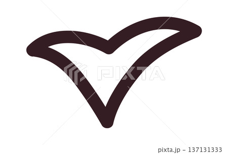 Bird Outline Hand Drawn Doodle 137131333