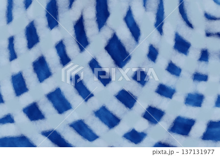 イラスト素材：紺の背景に水色の放物線模様 137131977