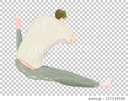 Men stretching 137134549