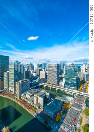 大阪市の高層ビル群 大阪市の高層ビル群 137134599