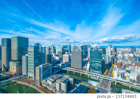 大阪市の高層ビル群 大阪市の高層ビル群 137134603