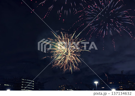秋の運河花火まつり　東京　天王洲公園 137134632