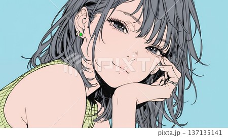 悪巧みをしている女性