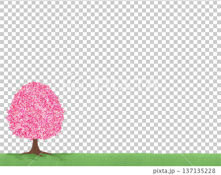 Simple pink wooden frame 137135228