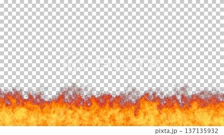 A fierce flame burning at the bottom of the screen [Variation 1] 137135932