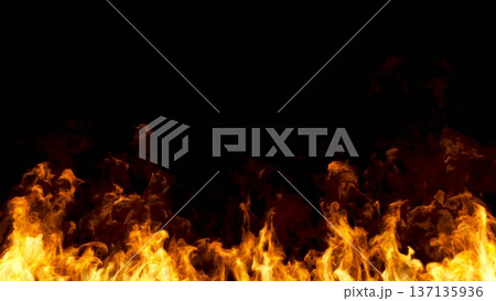 画面下部が激しく燃える炎【バリエーション5】 137135936