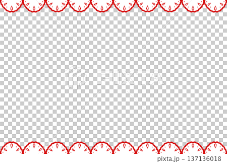 紅色簡約蕾絲邊框 紅色簡約蕾絲邊框 137136018
