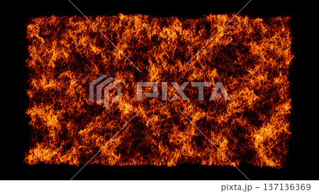 激しく燃え上がる炎のプレート【バリエーション3】 137136369