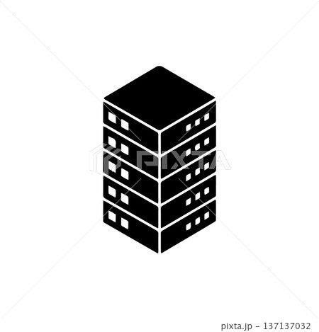Office Building Icon Black Solid Corporate Architecture Symbol Office Building Icon Black Solid Corporate Architecture Symbol 137137032