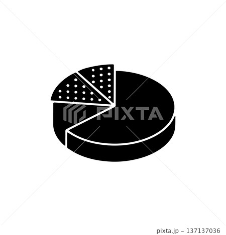Pie Chart Percentage Icon Black Solid Data Analysis Symbol 137137036