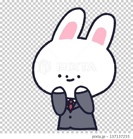 A rabbit in a suit expecting 137137255