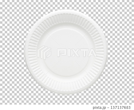 真上から見た紙皿 137137683