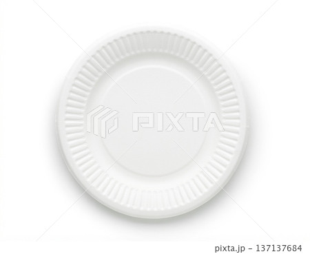 真上から見た紙皿 真上から見た紙皿 137137684