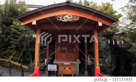 東京、蛇窪神社の白蛇辨財天社と祠の風景 東京、蛇窪神社の白蛇辨財天社と祠の風景 137137935