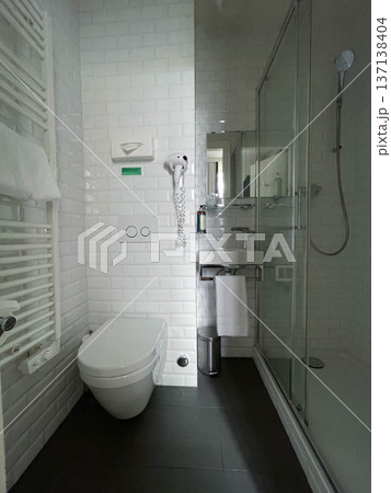 Hotel bathroomin the historic center, Geneva, Switzerland Hotel bathroomin the historic center, Geneva, Switzerland 137138404