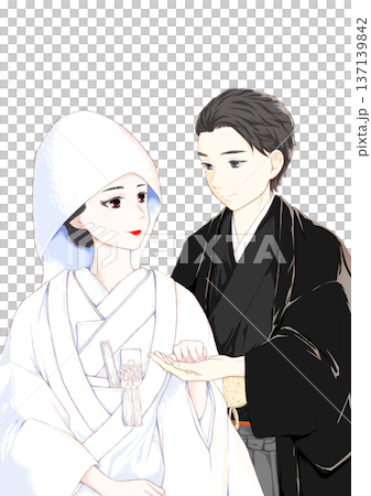 和装婚(背景なし) 和装婚(背景なし) 137139842