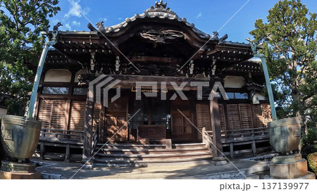 東京都大田区久が原 本光寺の本堂と彫刻 137139977