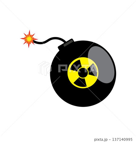nuclear bomb illustration  icon vector element design template 137140995