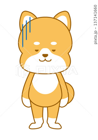 柴犬 デフォルメイラスト がっかり 柴犬 デフォルメイラスト がっかり 137141660