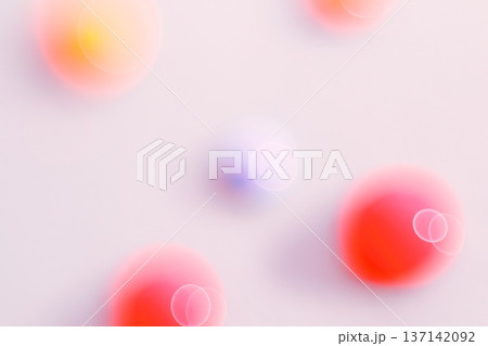 うす紫色パステルカラーにカラフルな水滴の背景素材 137142092