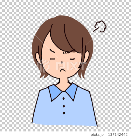 怒っている女性 137142442