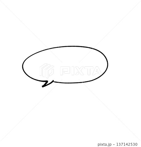 シンプルな吹き出し線画 シンプルな吹き出し線画 137142530