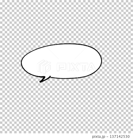 シンプルな吹き出し線画 シンプルな吹き出し線画 137142530