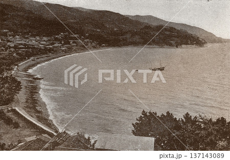 古写真 1926年 熱海の海岸線 古写真 1926年 熱海の海岸線 137143089