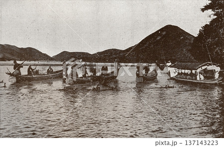 古写真　1926年　長良川の鵜飼 137143223