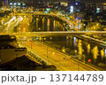 Aerial View Of Vo Van Kiet Avenue And Tau Hu Canal In Ho Chi Minh City At Night, Vietnam. 137144789