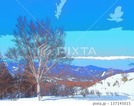 ダケカンバと北アルプスの山々（afr20260220094304） 137145015