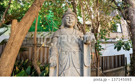 静寂な境内に祀られた仏教の守護神・吉祥天 137145093