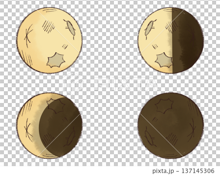 月の満ち欠け　 137145306