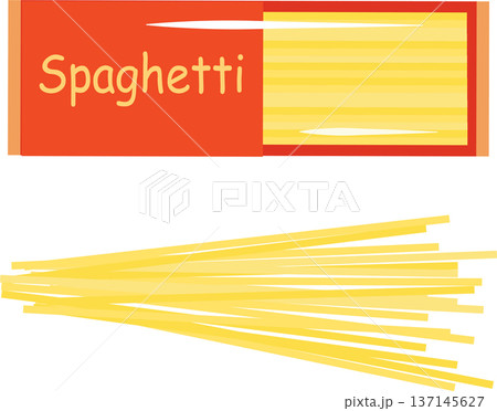 乾麺のパスタ 137145627