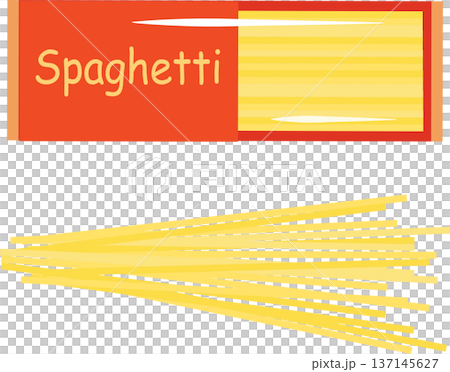 乾麺のパスタ 137145627