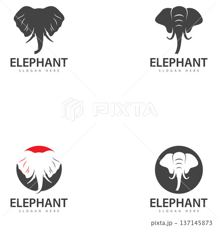 elephant logo vector icon. zoo elephant symbol simple head icon face african logo elephant logo vector icon. zoo elephant symbol simple head icon face african logo 137145873