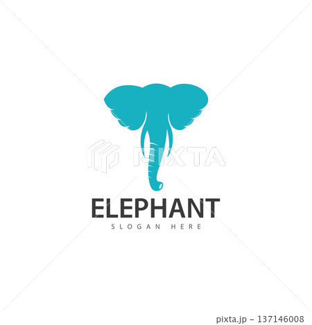 elephant logo vector icon. zoo elephant symbol simple head icon face african logo elephant logo vector icon. zoo elephant symbol simple head icon face african logo 137146008