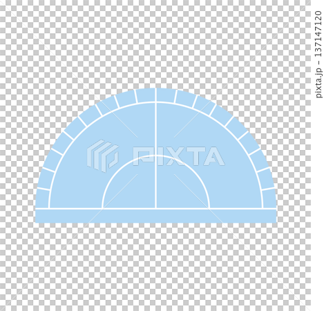 Illustration of a simple and flat protractor Illustration of a simple and flat protractor 137147120