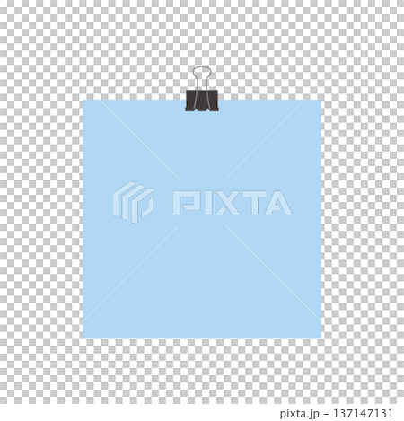 ダブルクリップでとめているメモ用紙 137147131