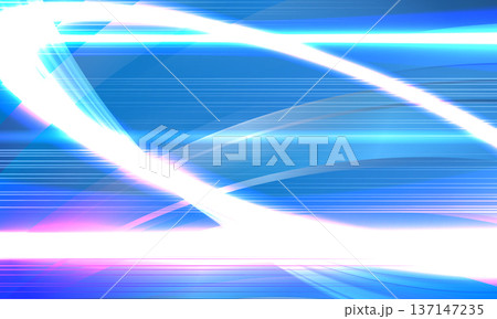 スピード効果線とレーザーの青い背景 137147235