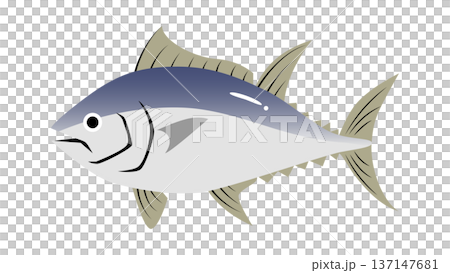 シンプルでかわいい鮪(マグロ)のイラスト 食べ物・魚のベクター素材 シンプルでかわいい鮪(マグロ)のイラスト 食べ物・魚のベクター素材 137147681
