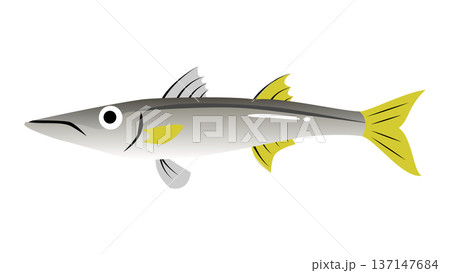 シンプルでかわいいカマスのイラスト 食べ物・魚のベクター素材 シンプルでかわいいカマスのイラスト 食べ物・魚のベクター素材 137147684